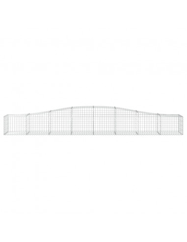 Cesti Gabbioni ad Arco 2 pz 400x50x40/60 cm Ferro Zincato