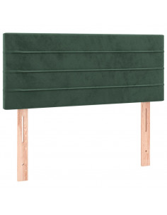 Giroletto a Molle con Materasso Verde Scuro 120x200 cm Velluto 2