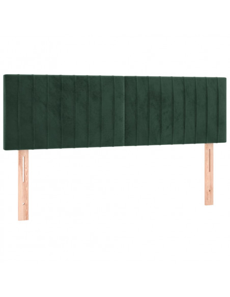 Giroletto a Molle con Materasso Verde Scuro 140x190 cm Velluto