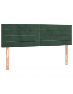 Giroletto a Molle con Materasso Verde Scuro 140x200 cm Velluto 2