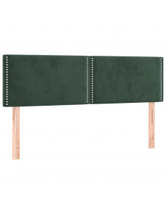 Giroletto a Molle con Materasso Verde Scuro 140x200 cm Velluto 2