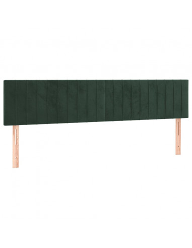 Giroletto a Molle con Materasso Verde Scuro 180x200 cm Velluto