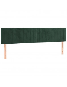 Giroletto a Molle con Materasso Verde Scuro 180x200 cm Velluto 2