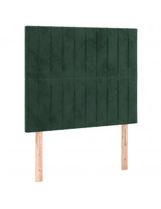 Giroletto a Molle con Materasso Verde Scuro 80x200 cm Velluto 2