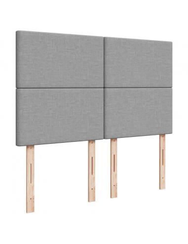 Giroletto a Molle con Materasso Grigio Chiaro 140x190cm Tessuto