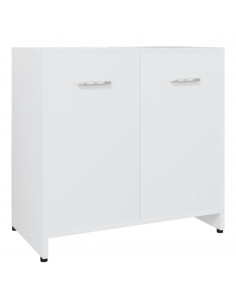 Armadio da Bagno Bianco 60x33x61 cm in Legno Multistrato 2