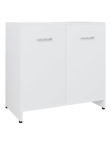 Armadio da Bagno Bianco 60x33x61 cm in Legno Multistrato