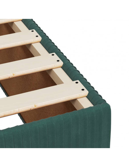 Giroletto a Molle con Materasso Verde Scuro 80x200 cm Velluto
