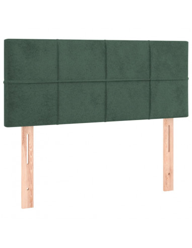 Giroletto a Molle con Materasso Verde Scuro 80x200 cm Velluto