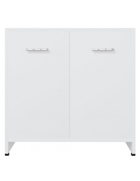 Armadio da Bagno Bianco 60x33x61 cm in Legno Multistrato