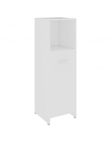 Armadio da Bagno Bianco 30x30x95 cm in Legno Multistrato