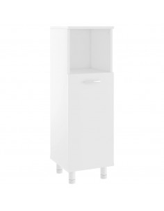 Armadio da Bagno Bianco 30x30x95 cm in Legno Multistrato 2