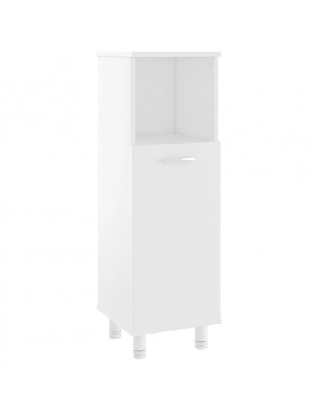 Armadio da Bagno Bianco 30x30x95 cm in Legno Multistrato