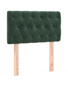 Giroletto a Molle con Materasso Verde Scuro 80x200 cm Velluto