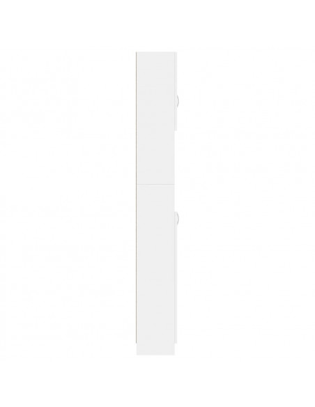Armadio da Bagno Bianco 32x25,5x190 cm in Legno Multistrato