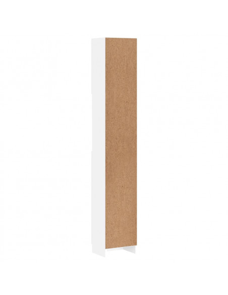 Armadio da Bagno Bianco 32x25,5x190 cm in Legno Multistrato