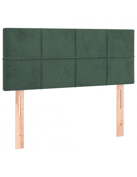 Giroletto a Molle con Materasso Verde Scuro 80x200 cm Velluto