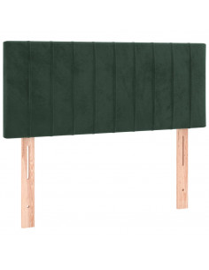 Giroletto a Molle con Materasso Verde Scuro 80x200 cm Velluto