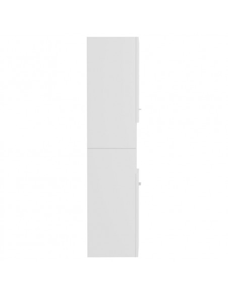 Armadietto Bagno Bianco Lucido 30x30x130cm in Legno Multistrato