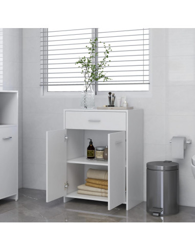 Armadio da Bagno Bianco 60x33x80 cm in Legno Multistrato