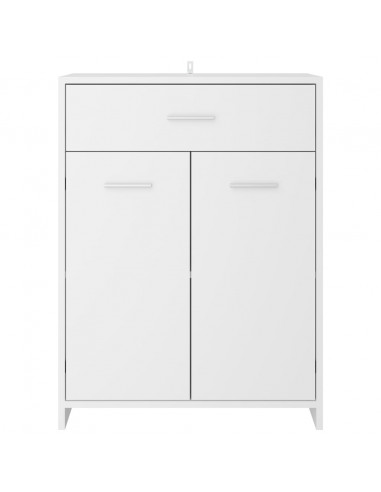 Armadio da Bagno Bianco 60x33x80 cm in Legno Multistrato