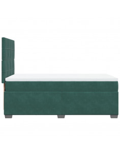 Giroletto a Molle con Materasso Verde Scuro 90x190 cm Velluto 2