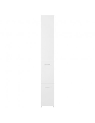Armadietto da Bagno Bianco 25x26,5x170 cm in Legno Multistrato