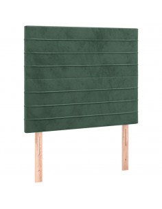 Giroletto a Molle con Materasso Verde Scuro 90x190 cm Velluto