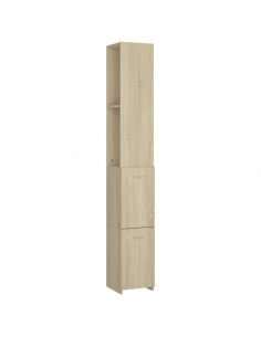 Armadietto Bagno Rovere Sonoma 25x26,5x170 cm Legno Multistrato 2