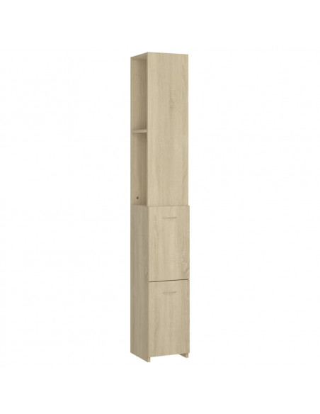 Armadietto Bagno Rovere Sonoma 25x26,5x170 cm Legno Multistrato