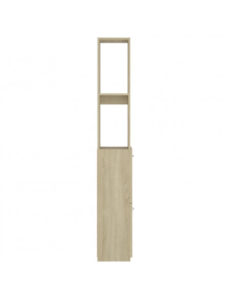Armadietto Bagno Rovere Sonoma 25x26,5x170 cm Legno Multistrato
