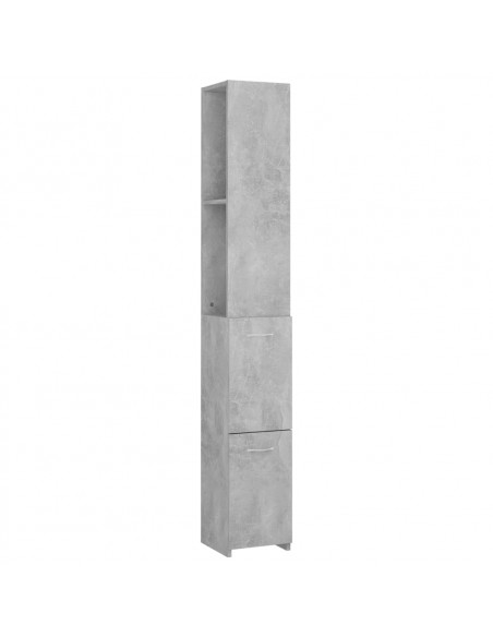 Armadietto Bagno Grigio Cemento 25x26,5x170cm Legno Multistrato