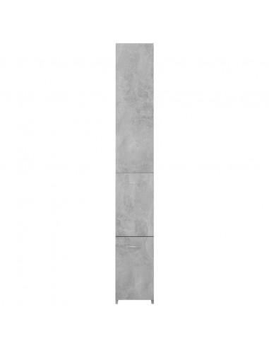 Armadietto Bagno Grigio Cemento 25x26,5x170cm Legno Multistrato