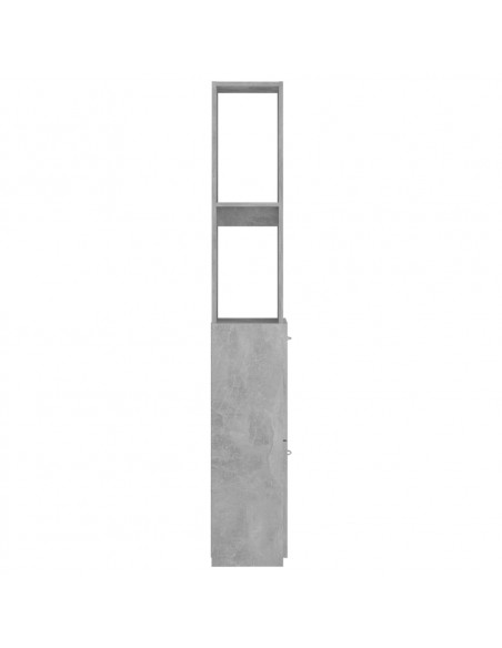 Armadietto Bagno Grigio Cemento 25x26,5x170cm Legno Multistrato