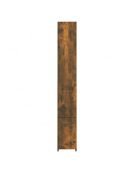 Armadietto Bagno Rovere Fumo 25x26,5x170cm in Legno Multistrato