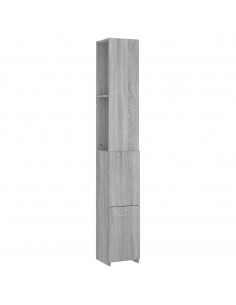 Armadietto Bagno Grigio Sonoma 25x26,5x170 cm Legno Multistrato 2