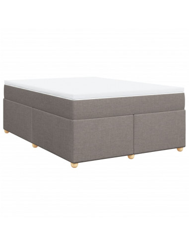 Giroletto a Molle con Materasso Tortora 140x200 cm in Tessuto