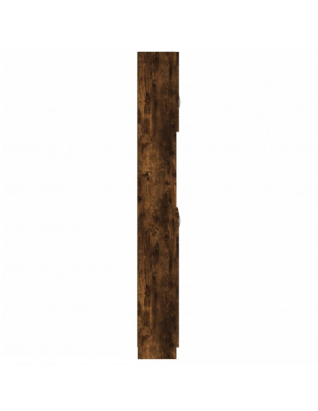 Armadietto Bagno Rovere Fumo 32x25,5x190 cm Legno Multistrato