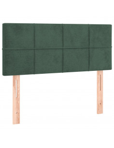 Giroletto a Molle con Materasso Verde Scuro 90x190 cm Velluto 2