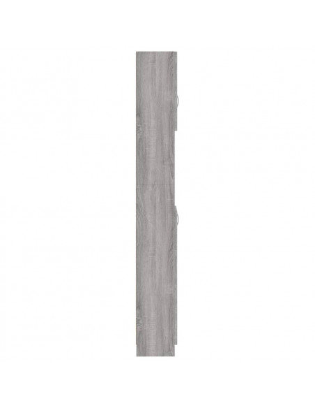 Armadietto Bagno Grigio Sonoma 32x25,5x190 cm Legno Multistrato