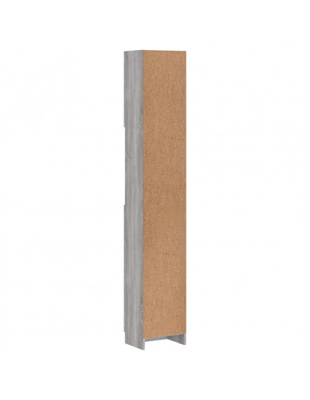 Armadietto Bagno Grigio Sonoma 32x25,5x190 cm Legno Multistrato