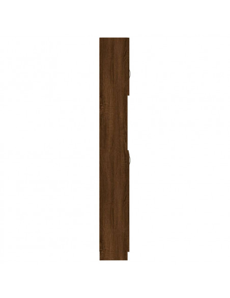 Armadietto Bagno Rovere Marrone 32x25,5x190cm Legno Multistrato