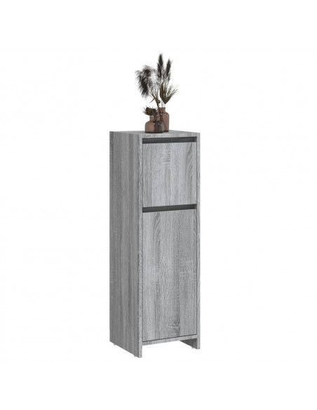 Armadietto Bagno Grigio Sonoma 30x30x95 cm in Legno Multistrato