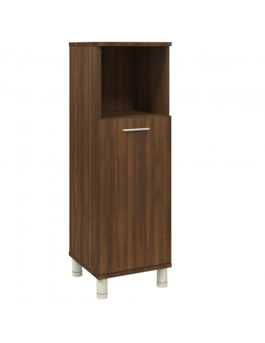 Armadietto Bagno Rovere Marrone 30x30x95cm in Legno Multistrato