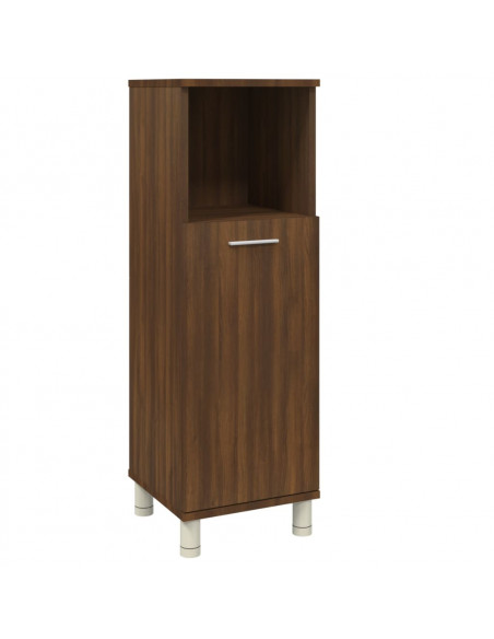 Armadietto Bagno Rovere Marrone 30x30x95cm in Legno Multistrato