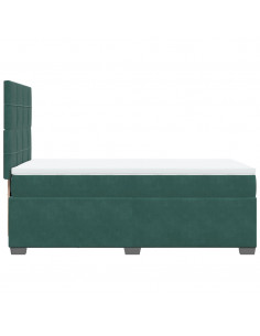 Giroletto a Molle con Materasso Verde Scuro 90x200 cm Velluto