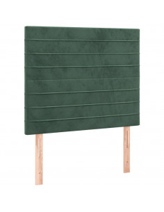 Giroletto a Molle con Materasso Verde Scuro 90x200 cm Velluto