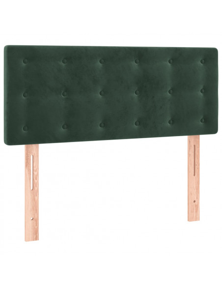 Giroletto a Molle con Materasso Verde Scuro 90x200 cm Velluto