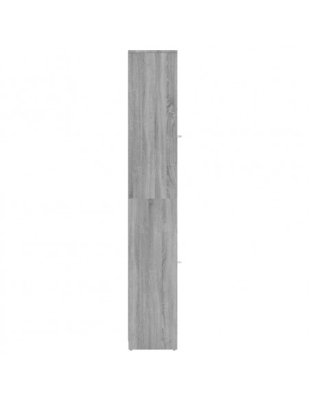 Armadietto Bagno Grigio Sonoma 30x30x183,5 cm Legno Multistrato