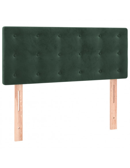 Giroletto a Molle con Materasso Verde Scuro 90x200 cm Velluto
